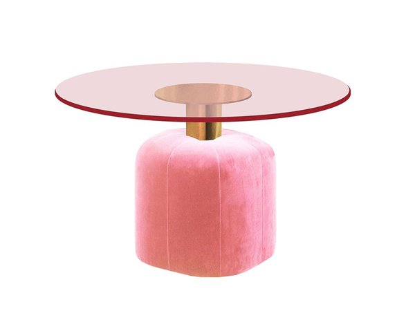 Round acrylic glass dining table MIAMI By Moanne