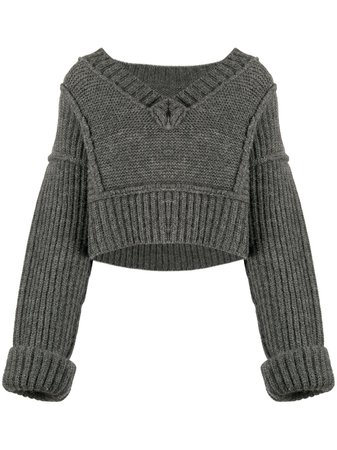 Jacquemus Chunky v-neck Knitted Jumper - Farfetch