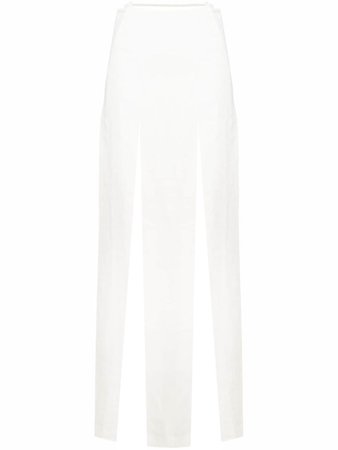 Double Slit Skirt White