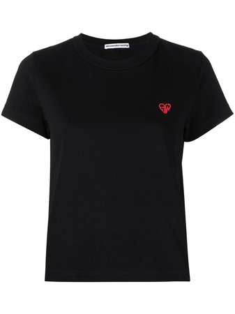 Alexander Wang heart-embroidered Cotton T-shirt - Farfetch