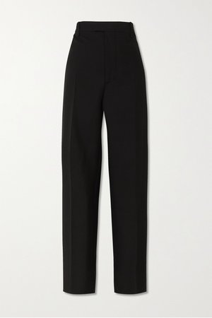 Black Wool-gabardine wide-leg pants | Bottega Veneta | NET-A-PORTER