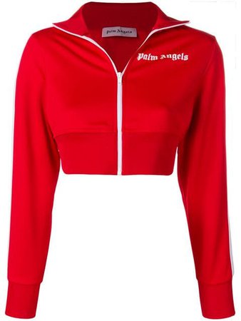 Palm Angels cropped track jacket $317 - Buy Online - Mobile Friendly, Fast Delivery, Price