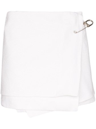 Prada Safety pin-detailed Mini Wrap Skirt - Farfetch