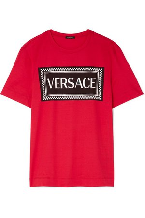 Versace | T-shirt en jersey de coton imprimé | NET-A-PORTER.COM