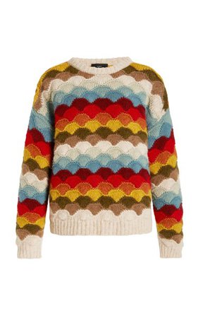 Rainbow Mountains Alpaca-Blend Sweater By Alanui | Moda Operandi