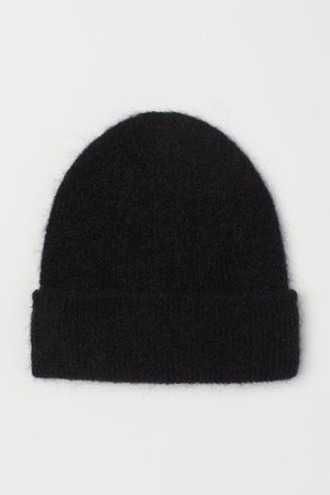Rib-knit Wool-blend Hat - Black - Ladies | H&M US
