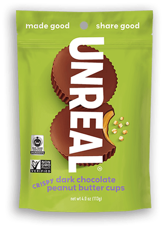 Dark Chocolate Crispy Peanut Butter Cups - UnReal®