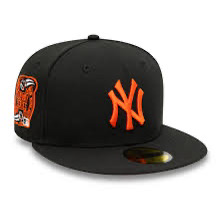 Orange & black new era hat