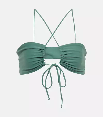 Livi Cutout Bikini Top in Green - Jade Swim | Mytheresa