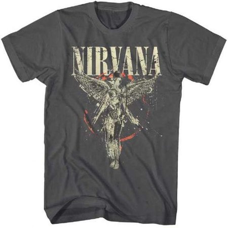 Dark Grey Nirvana "In Utero" Graphic Band Tee