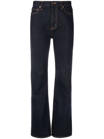 Shop Saint Laurent high-rise straight-leg jeans with Express Delivery - FARFETCH
