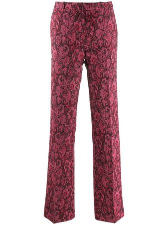 Etro Paisley Flared Trousers - Farfetch