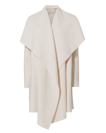 Ivory Blanket Belted Coat