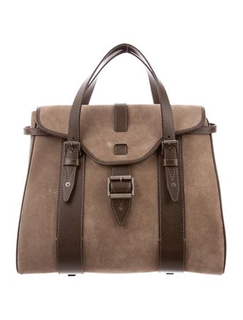 Belstaff Leather-Trimmed Suede Bag - Handbags - BEL23806 | The RealReal