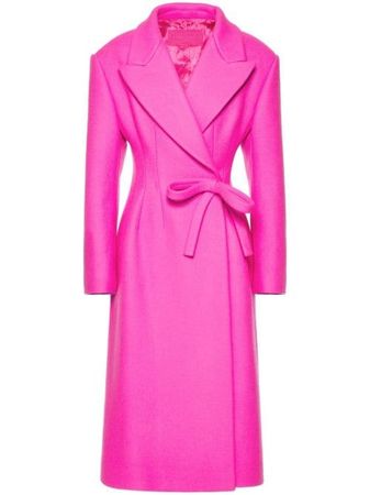 Valentino bow-embellished mid-length coat