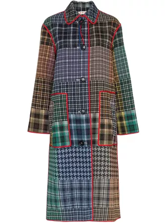 Marni Patchwork check print coat $2,639 - Buy Online AW18 - Quick Shipping, Price