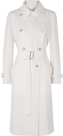 Dalila Wool Trench Coat - White