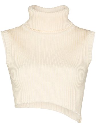 Danielle Guizio chunky-knit asymmetric jumper - FARFETCH