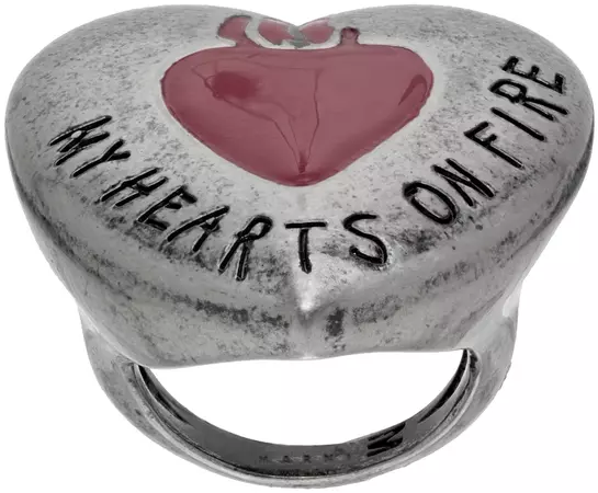 Silver Heart Ring by Marni on Sale
