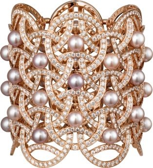 CRHP601078 - Paris Nouvelle Vague High Jewelry bracelet - Pink gold, freshwater pearls, diamonds - Cartier