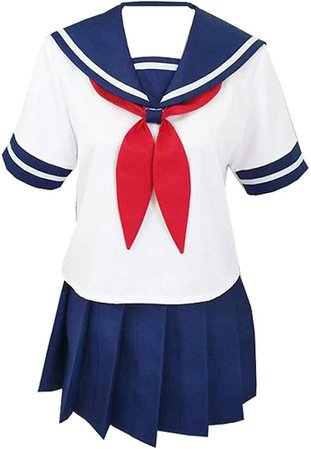 Amazon.com: LVCOS Yandere Simulator Ayano Aishi Yandere-chan School Uniform Cosplay Costume (Female XS) White: Clothing