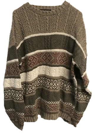 brown striped sweater