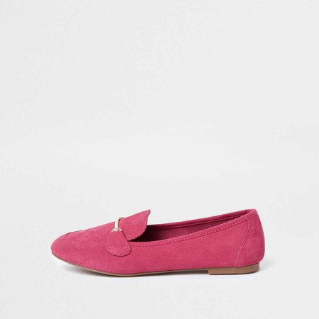 Pink wide fit suede snaffle loafers - Shoes - Shoes & Boots - women