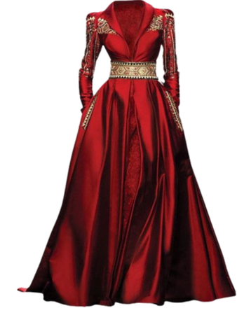 red and gold gown evening dress