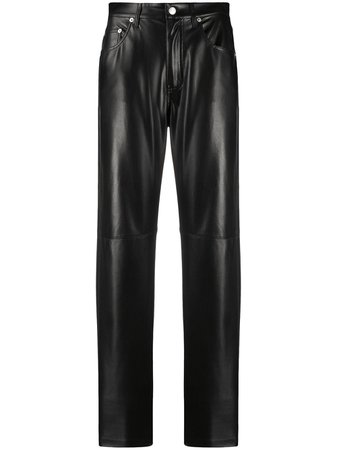 Nanushka Vinni leather-effect Trousers - Farfetch