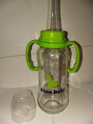 DINO BABY 9.4 oz Glass ADULT Bottles with handles anonymous listing - $19.99 | PicClick