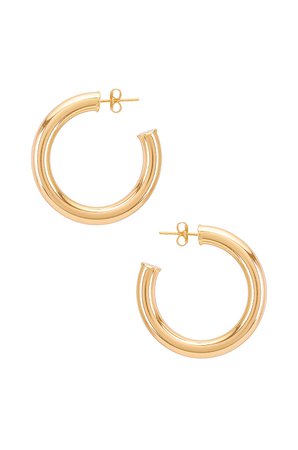Natalie B Jewelry Adina Hoop in Gold | REVOLVE
