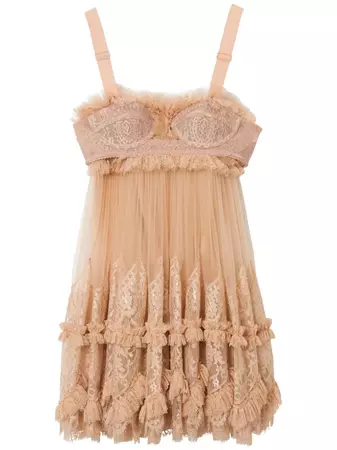 Burberry Tulle And Lace Baby Doll Dress - Farfetch