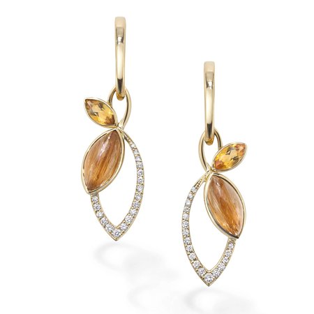 Flora Drop Earrings in 18ct Yellow Gold - Hamilton & Inches