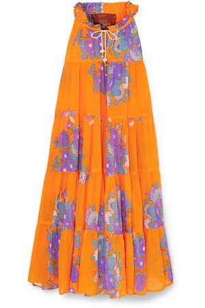 Yvonne S | Hippy tiered floral-print cotton-voile maxi dress | NET-A-PORTER.COM