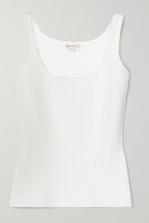 Stretch-knit Tank - White