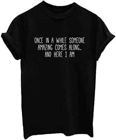 Amazon.com: BLACKMYTH Women's Graphic Funny T Shirt Cute Tops Teen Girl Tee: Clothing