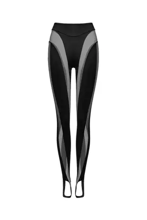 Mesh-paneled Stirrup Leggings - Black - Ladies | H&M US