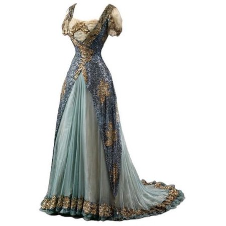 Blue & Gold Medieval Gown