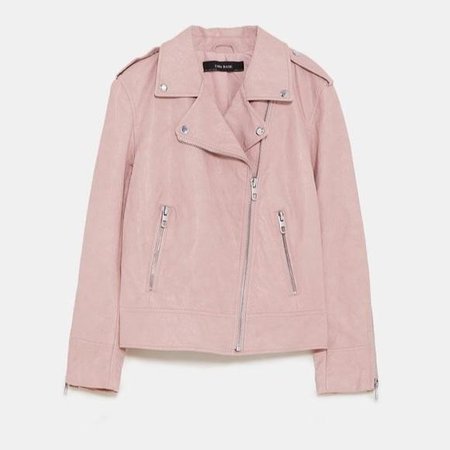 Zara Pink Faux Leather Jacket Sz: M – Peacock Boutique Consignment