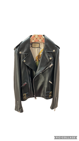 Gucci leather biker jacket