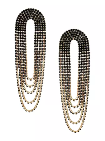 Shop Ettika 18K Gold-Plated & Cubic Zirconia Fringe Earrings | Saks Fifth Avenue