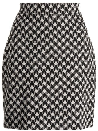 Rosetta Getty Houndstooth Tapered Miniskirt - Farfetch
