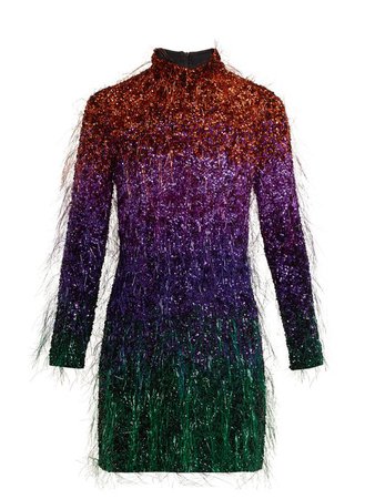 Tinsel sequin-embellished silk-georgette dress | Ashish | MATCHESFASHION.COM