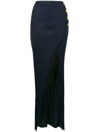 Balmain thigh slit maxi skirt $1,874 - Buy Online SS19 - Quick Shipping, Price