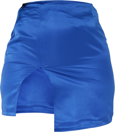 PLT blue satin skirt