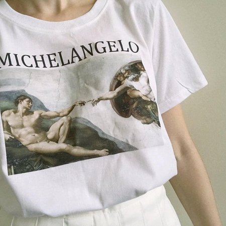 Michelangelo Tshirt Creation Tshirt Creation Of Adam Tshirt | Etsy