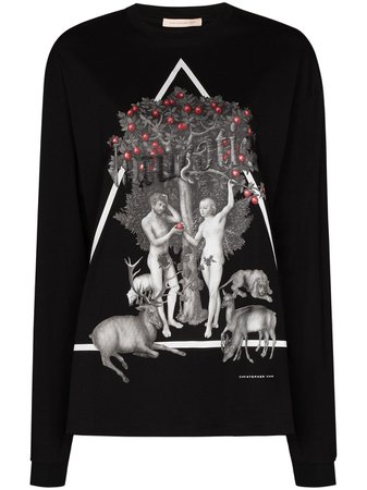 Christopher Kane Naturotica Adam Eve Long Sleeve T-shirt - Farfetch