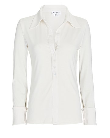 The Line By K Spazzi Jersey Button-Down Shirt | INTERMIX®