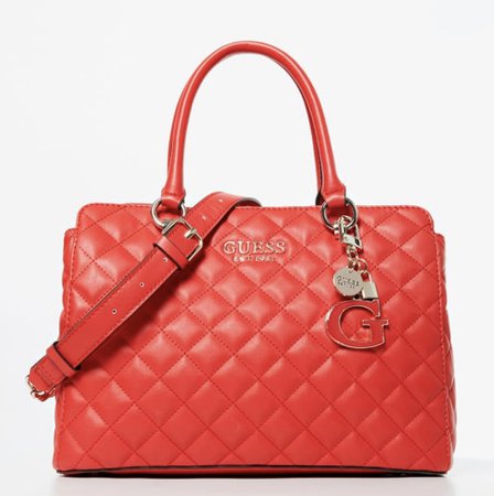 Red guess handbag