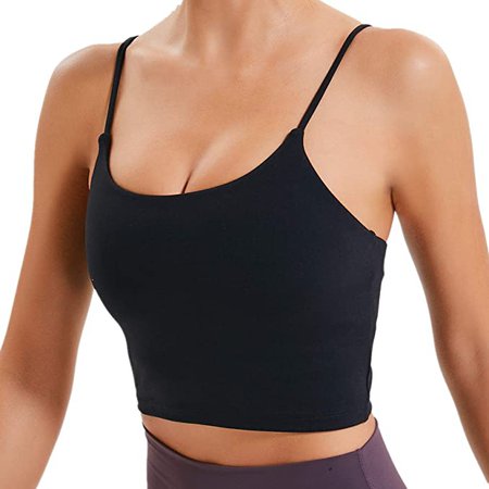 Lemedy Women Padded Sports Bra Fitness Workout Running Shirts Yoga Tank Top at Amazon Women’s Clothing store